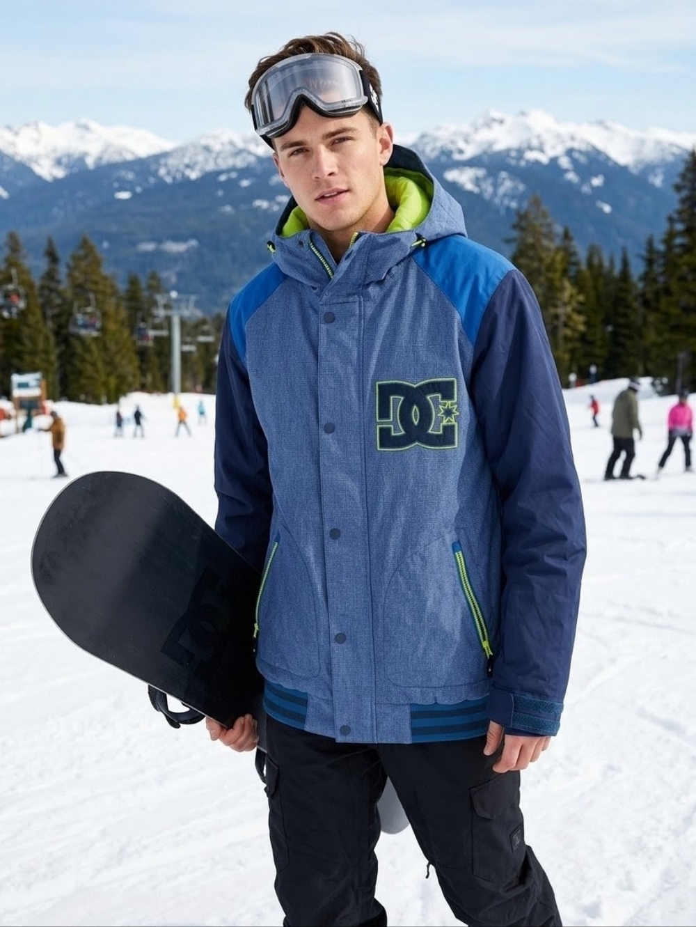 DC Shoe Co 94 Collection Snowboard Jacket Blue 10K Waterproof Large